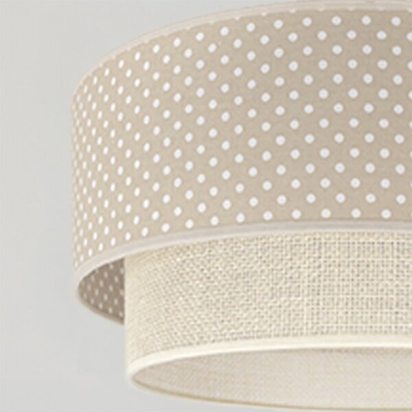 Brilagi-LED Lustr na lanku BOHO BOBO 1xE27/60W/230V pr. 40 cm puntíky béž./krém