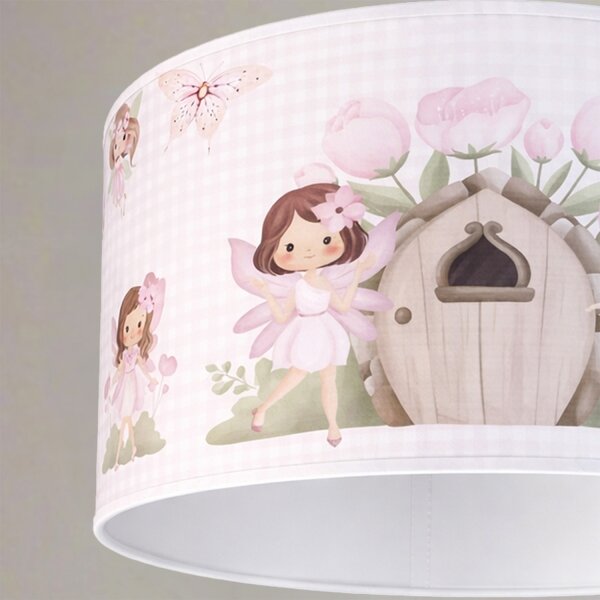 Brilagi - LED Dětský lustr na lanku BOBO 1xE27/60W/230V pr. 35 cm růžová/víly