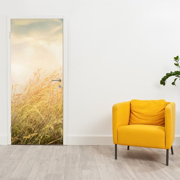 Fototapeta na dveře - Pole na podzim (95x205cm)