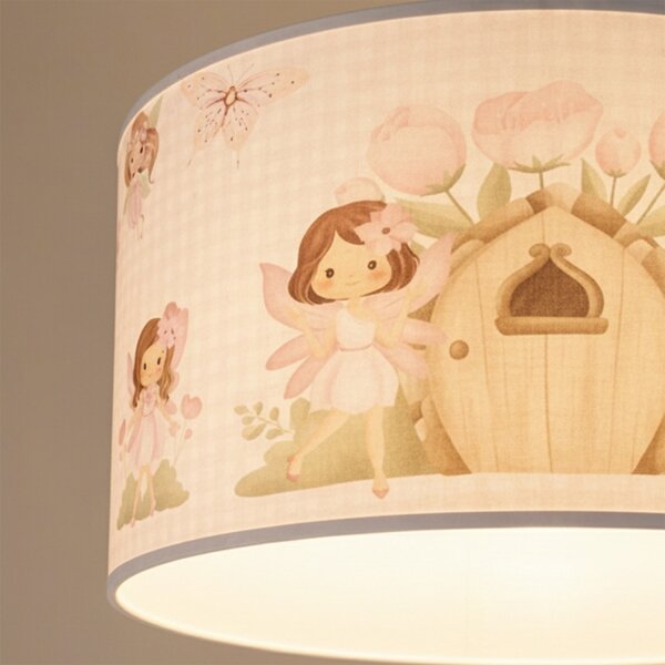 Brilagi - LED Dětský lustr na lanku BOBO 1xE27/60W/230V pr. 35 cm růžová/víly