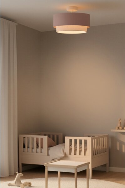 Brilagi - LED Přisazený lustr BOHO BOBO 1xE27/60W/230V pr. 40 cm růžová/krémová