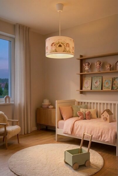 Brilagi - LED Dětský lustr na lanku BOBO 1xE27/60W/230V pr. 35 cm růžová/víly