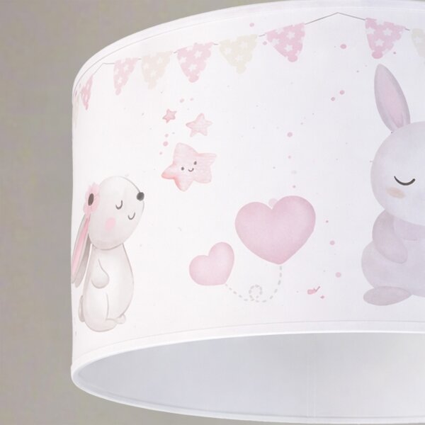 Brilagi - LED Dětský lustr na lanku BOBO 1xE27/60W/230V pr. 35 cm bílá/zvířátka