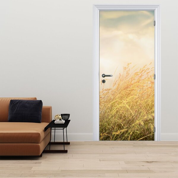 Fototapeta na dveře - Pole na podzim (95x205cm)