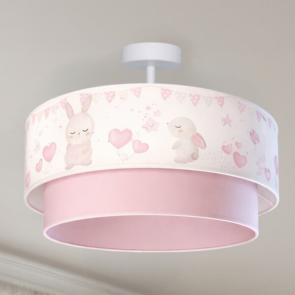 Brilagi-LED Dětský přisazený lustr BOBO 1xE27/60W/230V pr.40 cm krém./růž./král