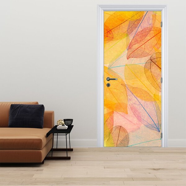 Fototapeta na dveře - Pozadí z podzimního listí (95x205cm)