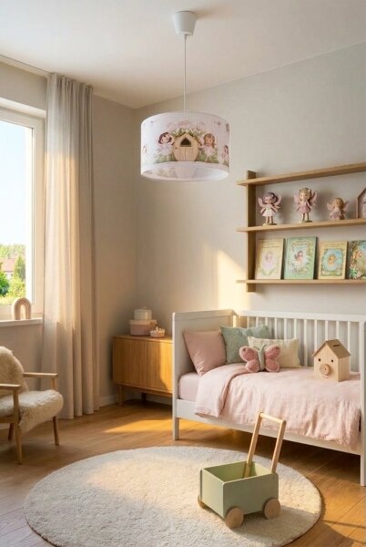 Brilagi - LED Dětský lustr na lanku BOBO 1xE27/60W/230V pr. 35 cm růžová/víly