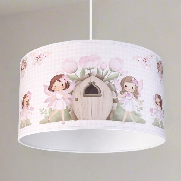 Brilagi - LED Dětský lustr na lanku BOBO 1xE27/60W/230V pr. 35 cm růžová/víly