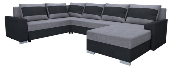 KONDELA Univerzální sedací souprava, tmavě šedá/šedá, ANDRES U UNI