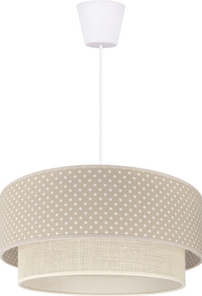 Brilagi-LED Lustr na lanku BOHO BOBO 1xE27/60W/230V pr. 40 cm puntíky béž./krém