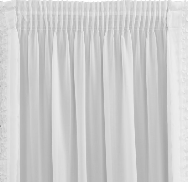 ZÁCLONA NA PÁSCE LUISA 140X270 CM BÍLÁ