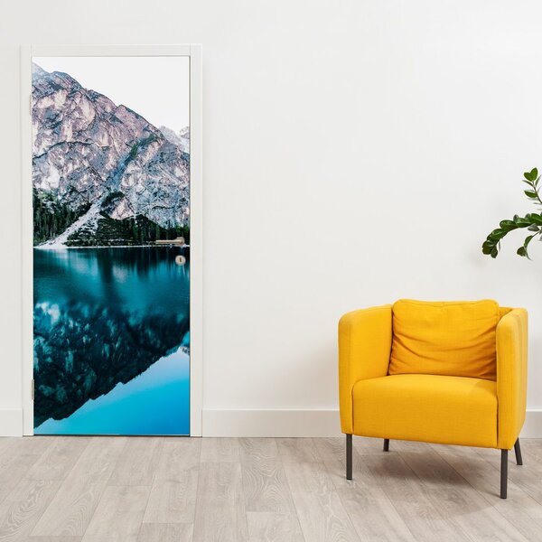 Fototapeta na dveře - Jezero v Alpách (95x205cm)