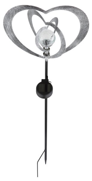 Globo 36580 - LED Solární svítidlo LED/0,06W/3V IP44 stříbrné srdce