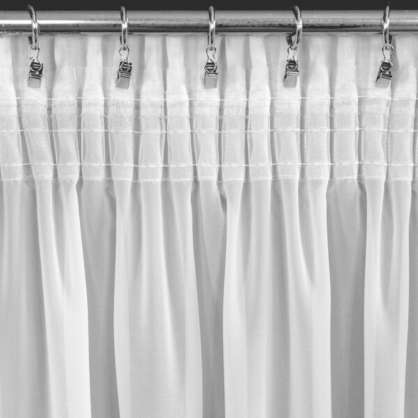 ZÁCLONA NA PÁSCE LUISA 140X270 CM BÍLÁ