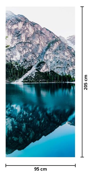 Fototapeta na dveře - Jezero v Alpách (95x205cm)