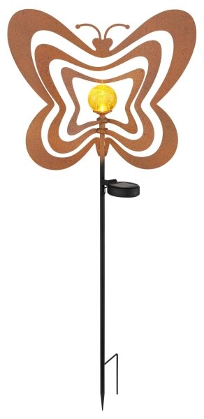 Globo 36581R - LED Solární svítidlo LED/0,06W/3V IP44 rezavý motýl