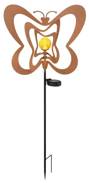 Globo 36581R - LED Solární svítidlo LED/0,06W/3V IP44 rezavý motýl