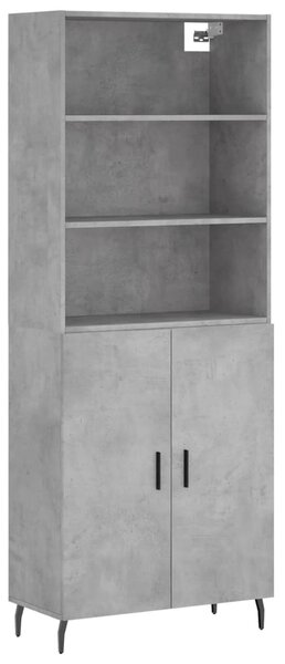Skříň highboard betonově šedá 69,5x34x180 cm kompozitní dřevo 3189273