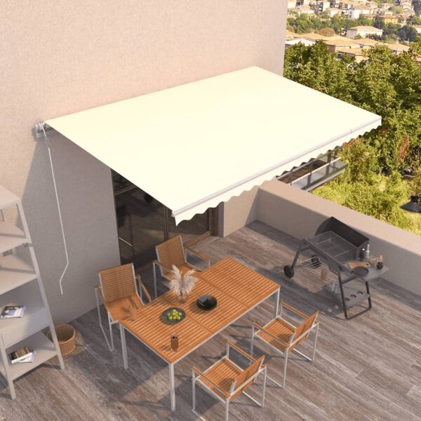 Automatická zatahovací markýza 500 x 300 cm krémová