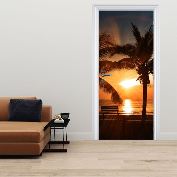 Fototapeta na dveře - Výhled na moře (95x205cm)