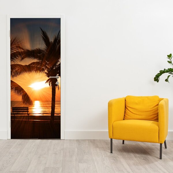Fototapeta na dveře - Výhled na moře (95x205cm)