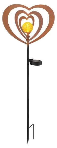 Globo 36580R - LED Solární svítidlo LED/0,06W/3V IP44 rezavé srdce