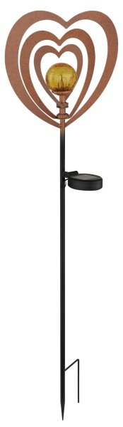 Globo 36580R - LED Solární svítidlo LED/0,06W/3V IP44 rezavé srdce