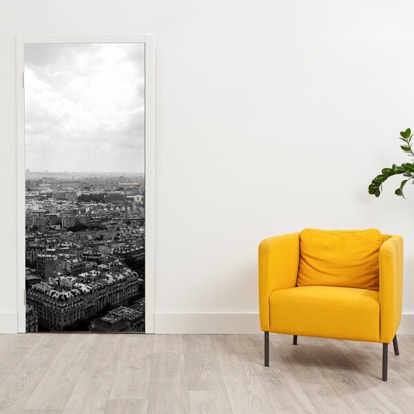 Fototapeta na dveře - Střechy domů v Paříži (95x205cm)