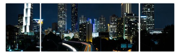 Obraz noční metropole (170x50 cm)