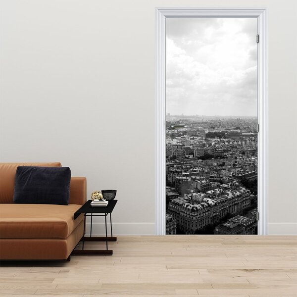 Fototapeta na dveře - Střechy domů v Paříži (95x205cm)