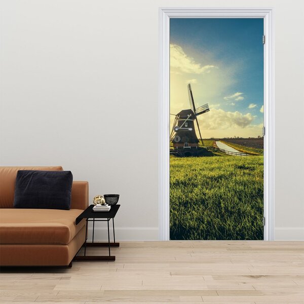 Fototapeta na dveře - Větrný mlýn (95x205cm)