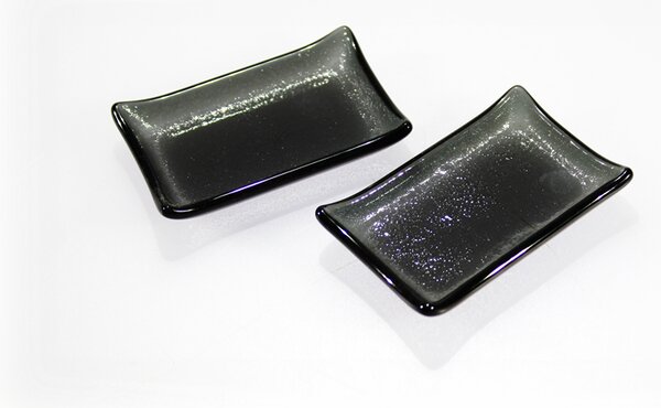 BDK-GLASS Skleněná rautová mistička 8x5cm - tmavě šedá