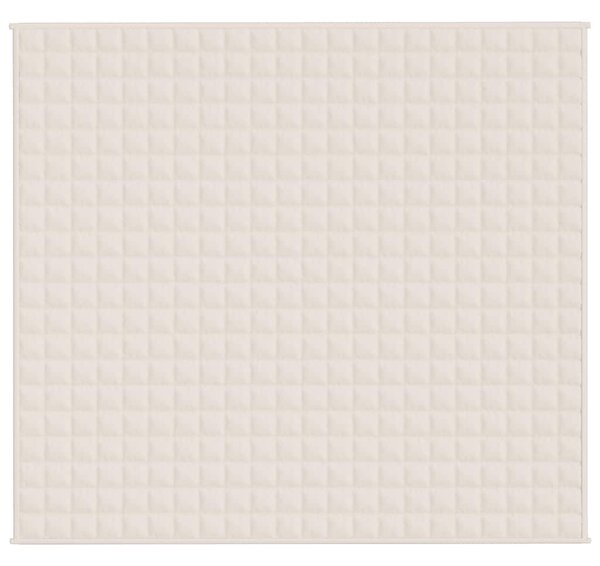 Zátěžová deka světle krémová 200 x 225 cm 9 kg textil
