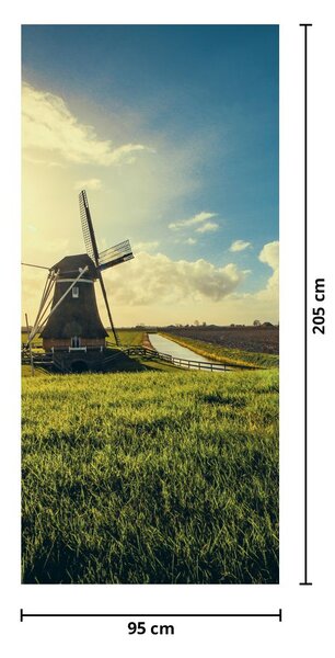 Fototapeta na dveře - Větrný mlýn (95x205cm)