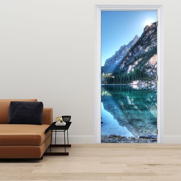 Fototapeta na dveře - Vysokohorské jezero (95x205cm)