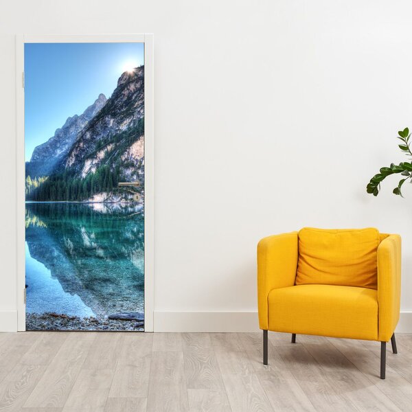 Fototapeta na dveře - Vysokohorské jezero (95x205cm)