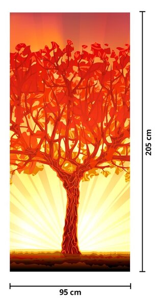 Fototapeta na dveře - Strom v záři slunce (95x205cm)