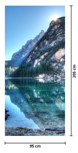 Fototapeta na dveře - Vysokohorské jezero (95x205cm)