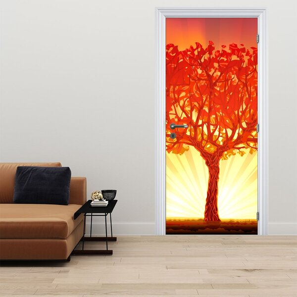 Fototapeta na dveře - Strom v záři slunce (95x205cm)