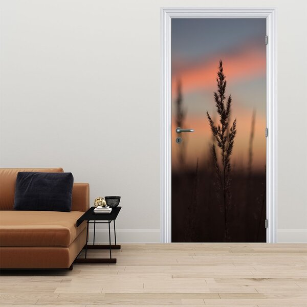 Fototapeta na dveře - Silueta rostliny (95x205cm)