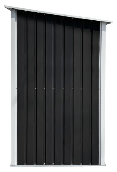 KONDELA Přístřešek na dřevo, antracit/bílá, 302x121,5x191 cm, DARYL TYP 3