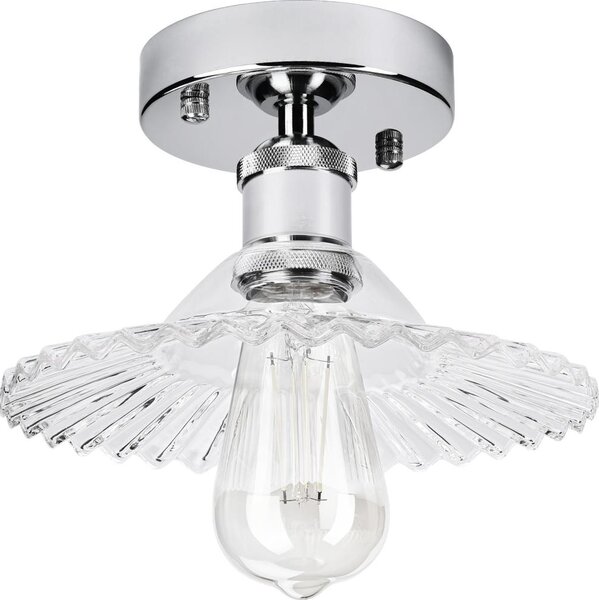 Přisazený lustr TRISH 1xE27/15W/230V lesklý chrom/čirá