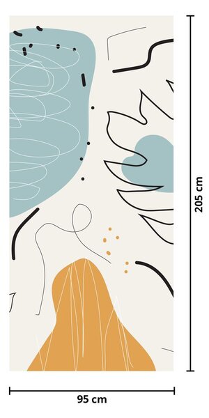 Fototapeta na dveře - Ilustrace listu (95x205cm)