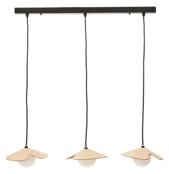 Dřevěné závěsné světlo Kave Home Wilara 60 cm