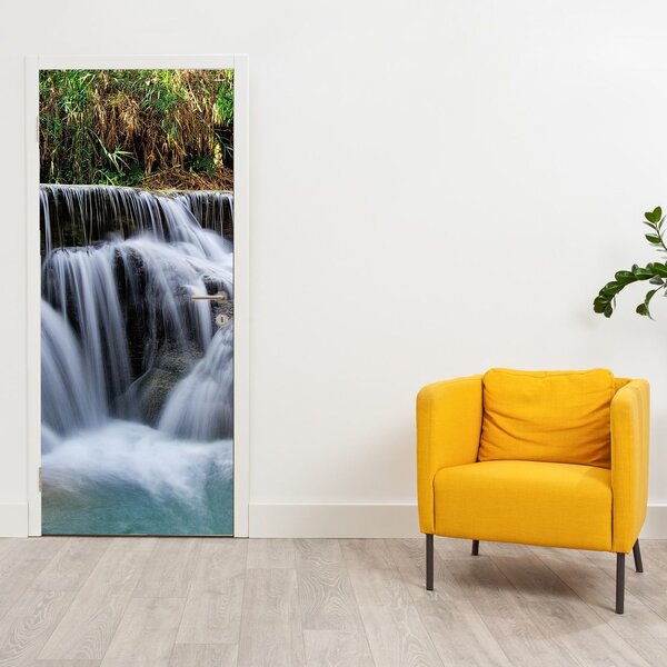 Fototapeta na dveře - Vodopády v džungli (95x205cm)