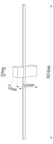 LED Nástěnné svítidlo AISHA LED/12W/230V 4000K 80 cm zlatá