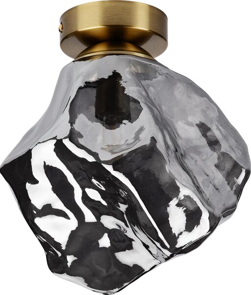Stropní svítidlo CRISTAL 1xE14/15W/230V mosaz/kouřová černá