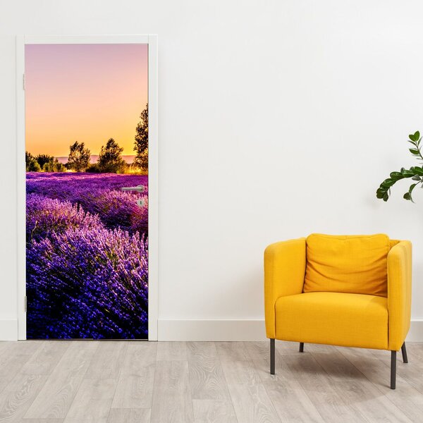 Fototapeta na dveře - Levandulové pole (95x205cm)