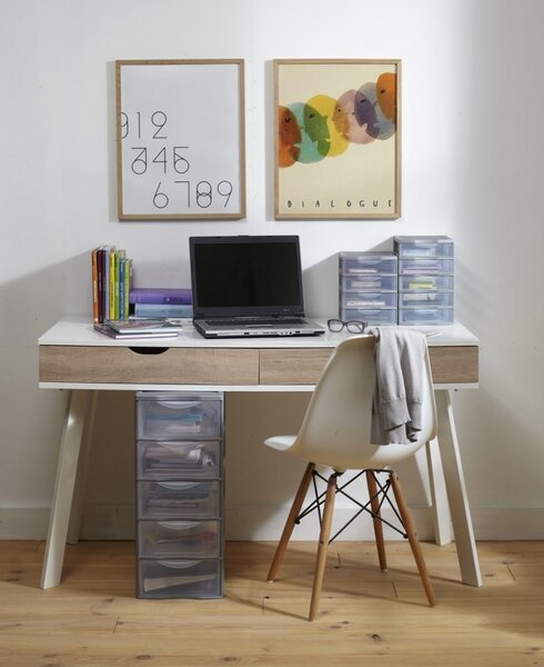 SUNDIS Úložný box se 3 zásuvkami, antracit, OFFICEMIX A4 3A