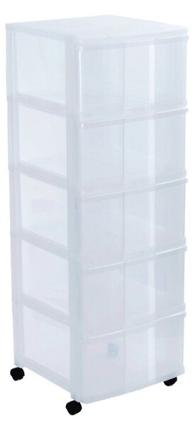 SUNDIS Úložný box se 5 zásuvkami, transparentní, ORGAMIX MAXI